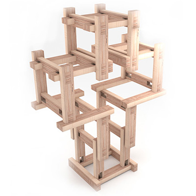 Dřevěná stavebnice Spinifex Cluster