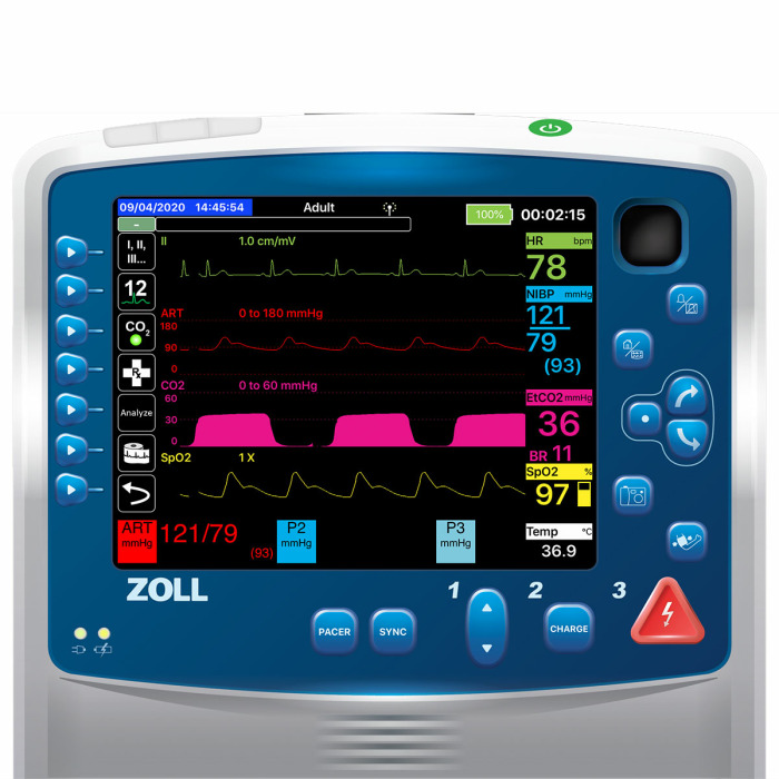 Simulátor obrazovky pacientského monitoru Zoll® Propaq® MD pro REALITi360