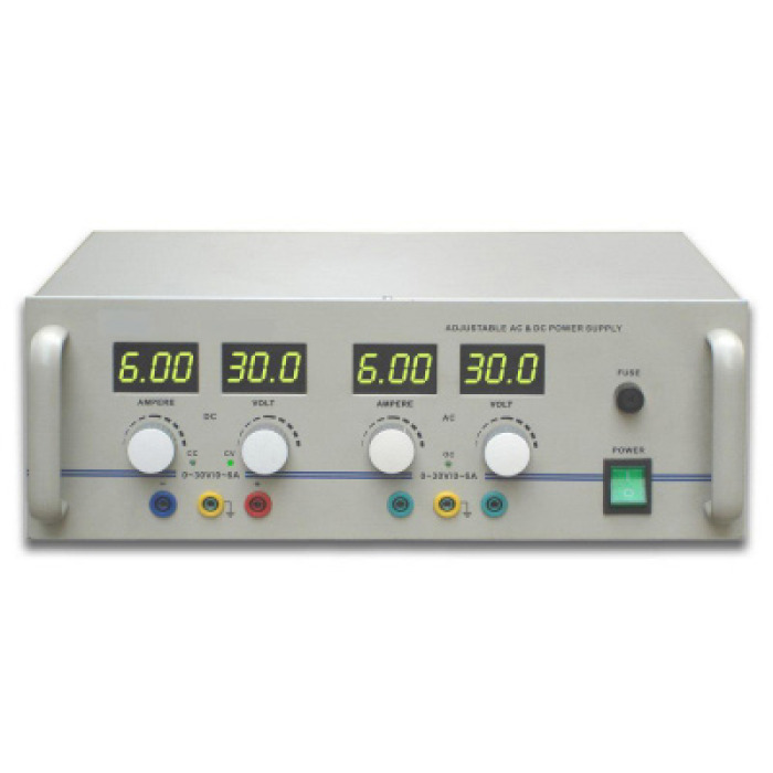 AC / DC Zdroj napjen, 0-30 V, 0-6 A (230 V, 50 / 60 Hz)