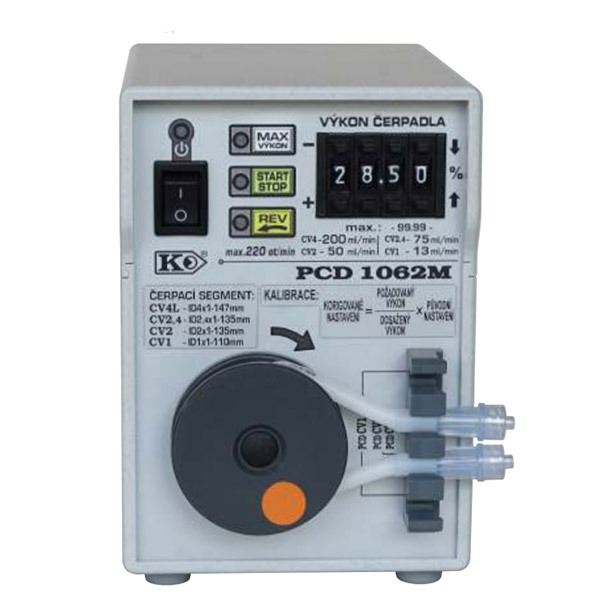 PCD1062 - Peristaltick erpadlo, Funkce REV, MAX, START/STOP