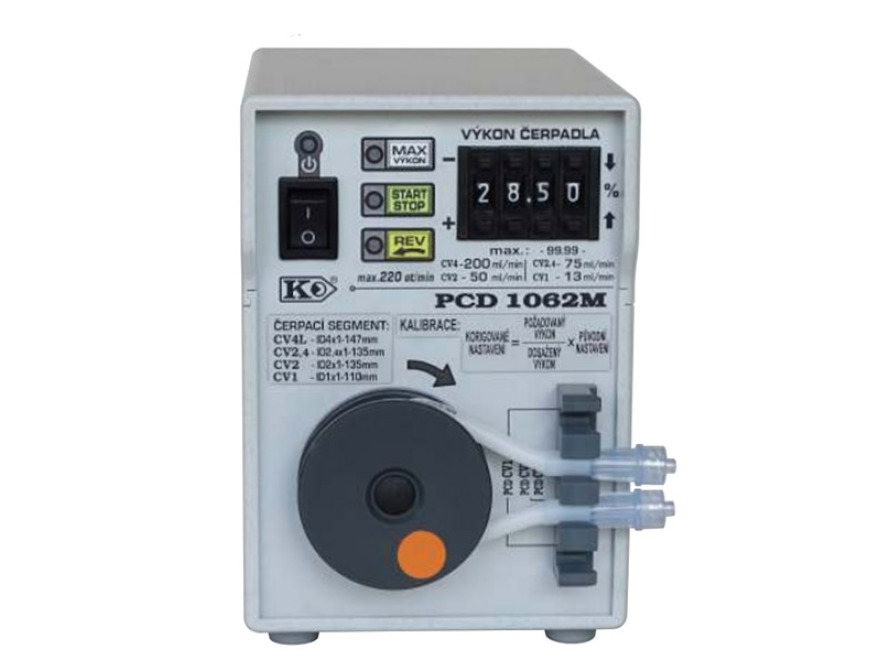 PCD1062 - Peristaltick erpadlo, Funkce REV, MAX, START/STOP