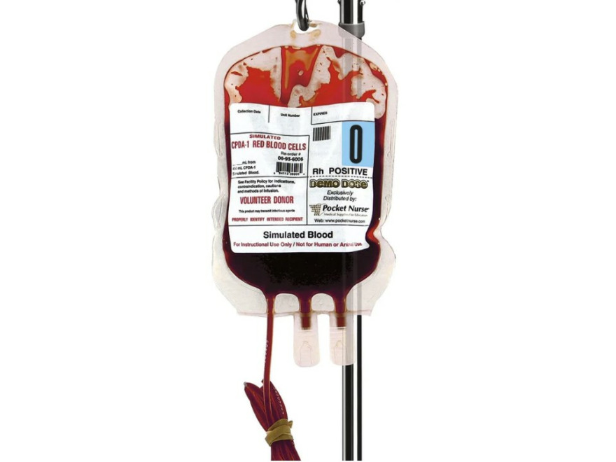 PN01002 Demo Dose - Cvin krevn infuzn vak - erven krvinky  0 Rh pozitivn